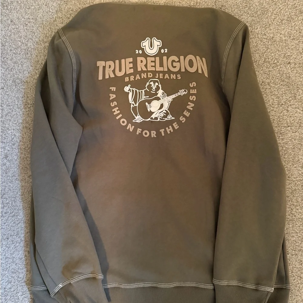 New True Religion TNL Puff Buddha Zip Hoodie XXL Kalamata Green